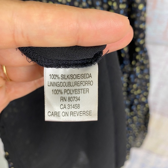 BCBGMaxAzria Womens Ruched Back Strap Neck Tie Polka Dot Dress NWOT - Picture 7 of 7